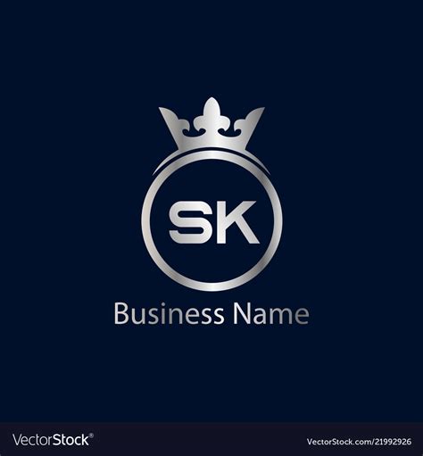 Initial Letter Sk Logo Template Design Royalty Free Vector
