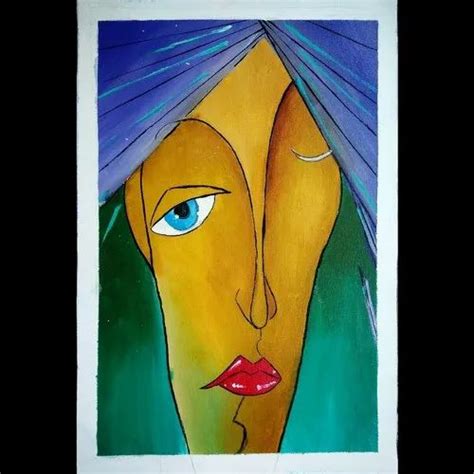 Mordern Art Face On Canvas Shape Size 115 X 17 Inch Packaging Type