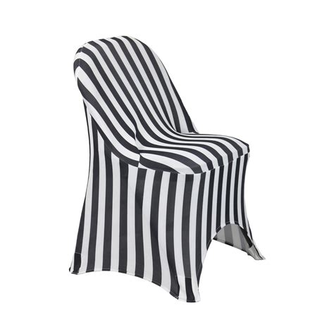 Spandex Folding Chair Cover Black White Striped 2  17607.1579814143 ?c=2