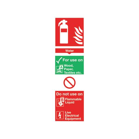 Safety Sign Fire Extinguisher Water 300x100mm Pvc F100r Sr71133