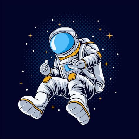 Premium Vector Astronaut Illustration