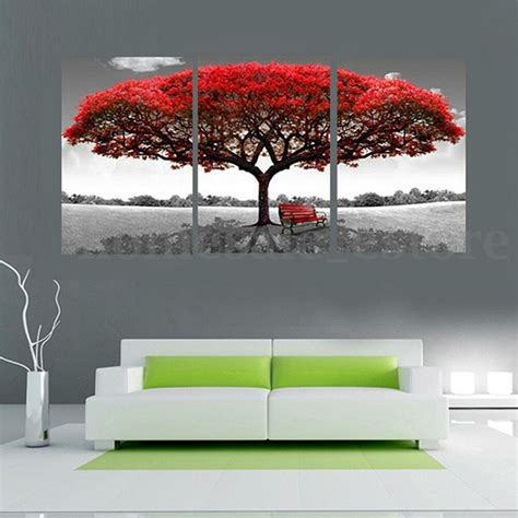 Cheap painting & calligraphy, buy quality home & garden directly from china suppliers:picture canvas painting the picture in the bedroom obrazy do sypialni lienzos paisajes arabes wall pictures for living room home enjoy free shipping worldwide! Large Red Tree Canvas Modern Home Wall Decor Art Painting ...