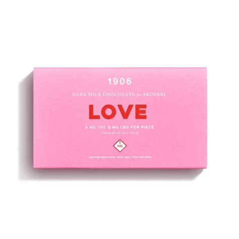 1906 high love 6 pack chocolates cbd 30mg cannabis delivery