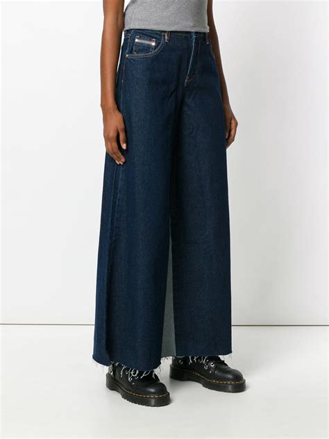 Calvin Klein Denim Extra Wide Leg Jeans In Blue Lyst