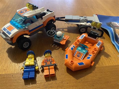 Lego City Beach Rescue Coast Guard Set Lot 60012 Ebay