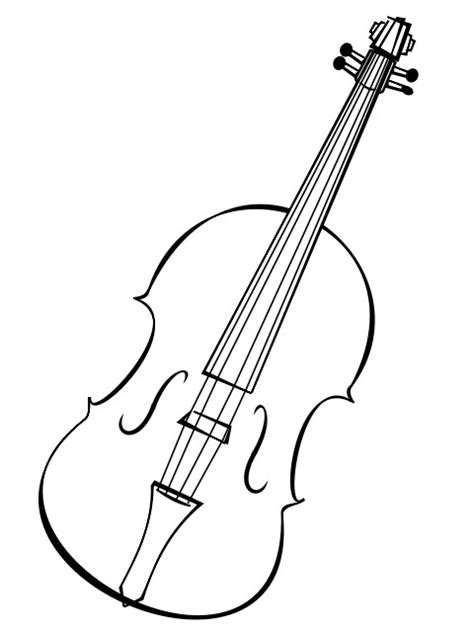 Violin Para Colorear Imágenes Violin Para Colorear Violín De