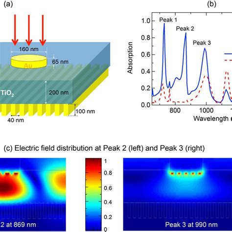 Plasmonics Grating A Gold Grating On Silica Substrate B