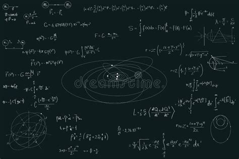 Physical Formulas Mathematics And Physics Scientific Concepts Stock
