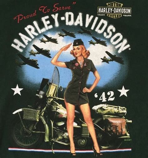 Pin By Ste Artwork On Retro Pinup Art Harley Davidson Vintage Harley