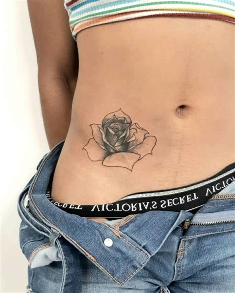 Aggregate Rose Tattoo On Stomach Super Hot Esthdonghoadian