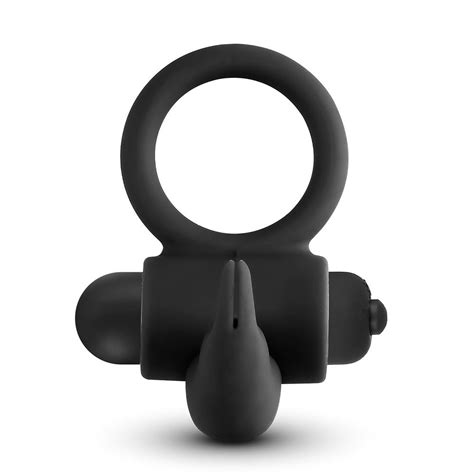7 speed silicone vibrating rabbit cock ring with realistic dildo snatcher