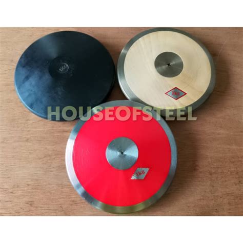 Wooden Discus 10 Kg Cakera 10 Kg Abs Rubber Wooden Lempar