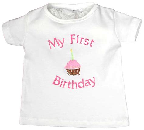 My First Birthday Girl T Shirt Strawberry Raindrops Baby