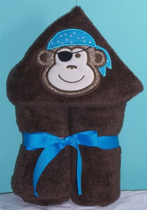 Items Similar To Personalized Kids Hooded Bath Towel ~ Pirate Monkey