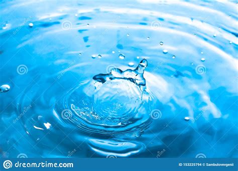 Water Splash Close Up Drop Of Water Blue Water Drop Falling Water