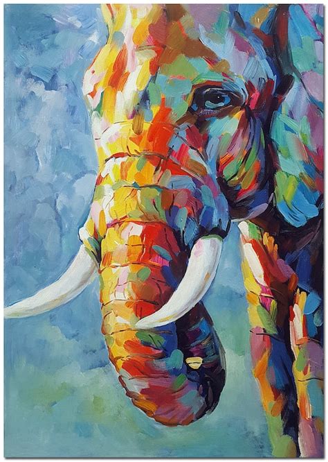Indian Elephant Acrylic Painting