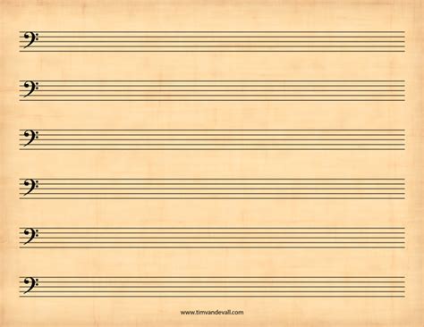 Bass Clef Blank Sheet Music Tims Printables