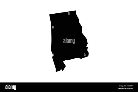 Alabama Outline Map State Vector Illustration Stock Vector Image And Art