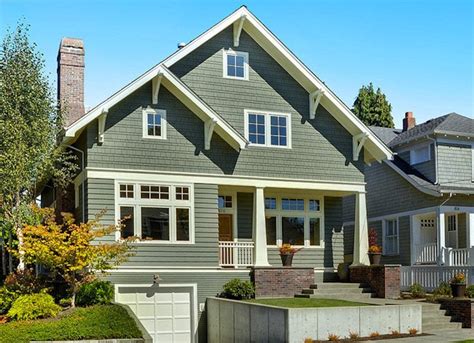 Best House Paint For Grey Roof Gray House White Trim Brown Roof Dark