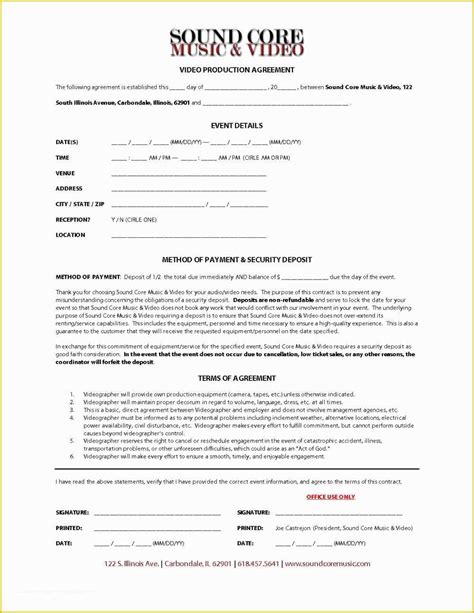 56 Record Label Contract Template Free Heritagechristiancollege