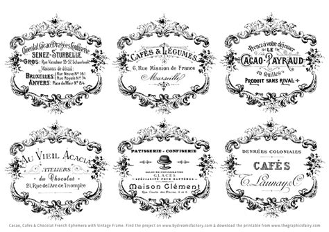 Shabby French Typography Labels Project Gorgeous The Graphics Fairy