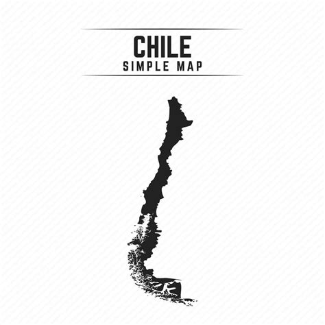 Simple Black Map Of Chile Isolated On White Background 3249592 Vector