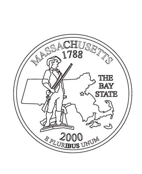 If you have a big wealthy colourful art print be certain to not get too skinny of a frame, spend a little bit extra cash on that thick rich wanting frame, will. Massachusetts State Quarter Coloring Page | USA State ...