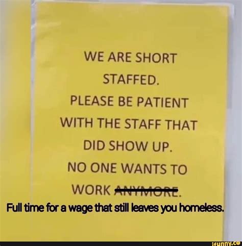 Short Staffed At Work