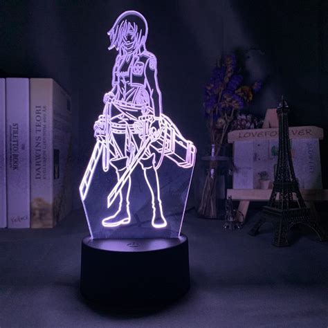 Acrylic Table Lamp Anime Attack On Titan For Home Room Decor Light Cool