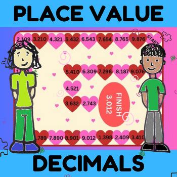 DECIMALS Place Value Game Ones Tenths Hundredths Thousandths Math Version 3