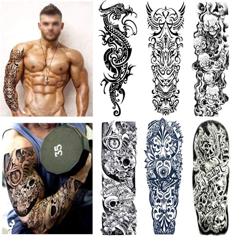 Grande Tatuaggi Temporanei Konsait Braccio Tatuaggio Temporaneo Finti