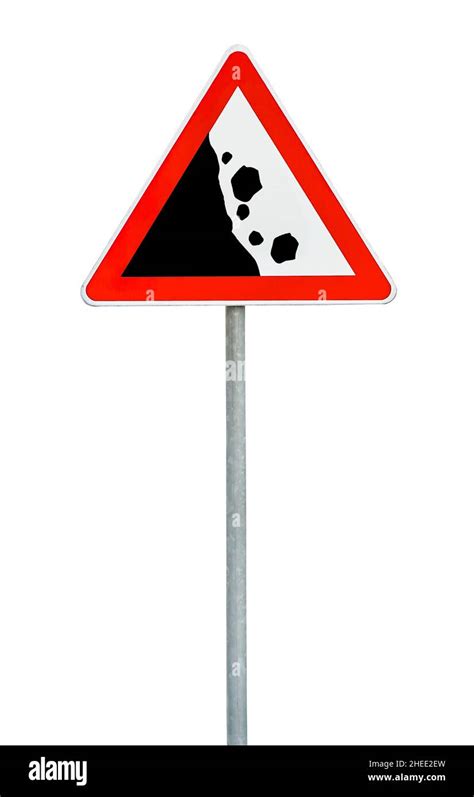 Road Sign Falling Rocks Hi Res Stock Photography And Images Alamy