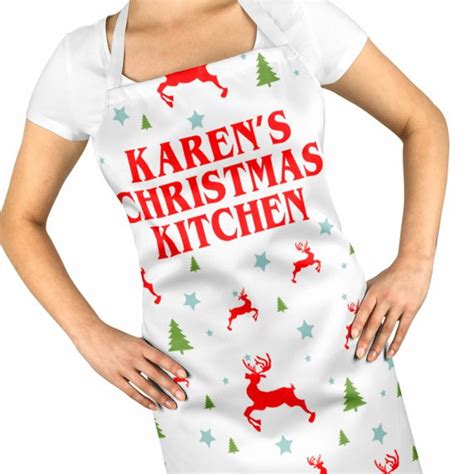 Personalised Christmas Kitchen Funny Apron Personalized Apron Christmas T Mum Grandma