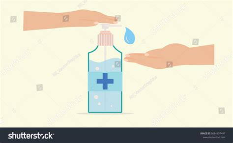 Hand Sanitizer Bottle Vector And Alcohol Rub Royalty Free Stock