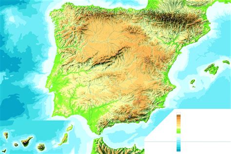Mapa Físico Mudo De España Para Escolares Geografía Para Niños Cucaluna