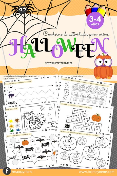 Halloween Cuaderno De Actividades Para Niños Preescolar Mamaynene