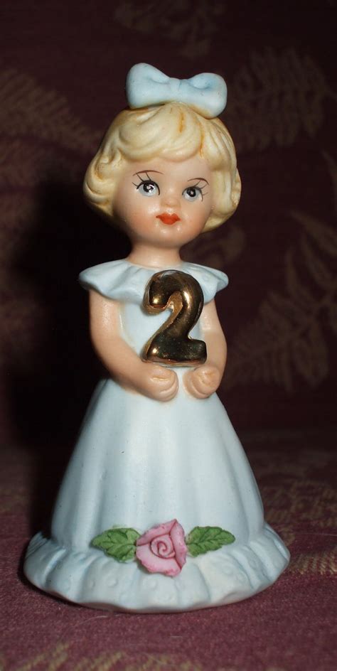 Enesco Growing Up Birthday Girl Porcelain Figurine Age 2