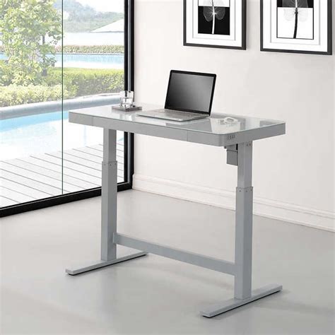 It helps keep my shoulders and back from cramping up, and gives me a new perspective throughout the day. white 1 | Adjustable height desk, Adjustable desk