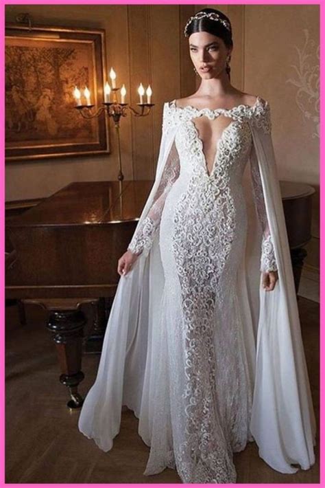Latest Wedding Dress With Cape Train For 2019 Brides