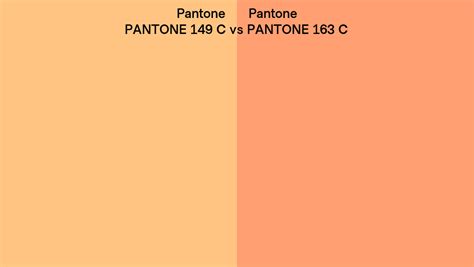 Pantone 149 C Vs Pantone 163 C Side By Side Comparison