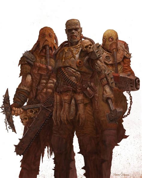 Wh40kartwork Chaos Cultists By Harry Osborn Warhammer Warhammer