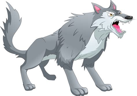 Premium Vector Wolf Cartoon On A White Background