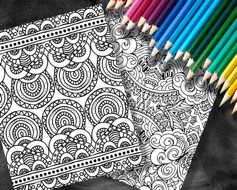 Adult Coloring Book Stress Relieving Designs Coloring Books Etsy