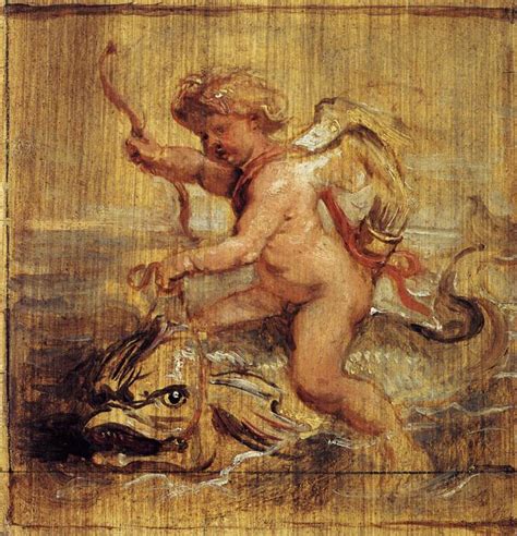 Cupid Riding A Dolphin By RUBENS Peter Paul