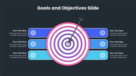 6 Point Goals And Objectives Slide Template Slidekit