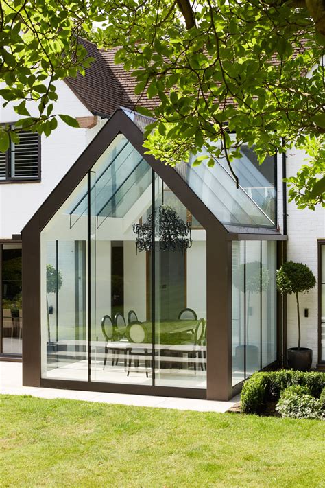 Glass pitched roof glass room glass roof shed roof design. Pin on Glass Gable Dining Room Extension