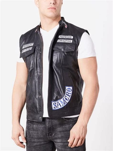 Sons Of Anarchy Teller Motorcycle Leather Vest Clj