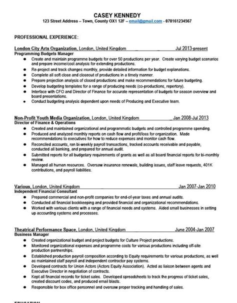 These skills are a little different than those required to write a great curriculum vitae, though. Financial services CV Writing Example Success Story | TopCV