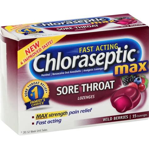 chloraseptic sore throat lozenges max strength wild berries 15 ct instacart