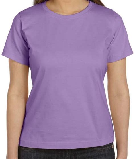 Ladies Purple T Shirt Crew Neck Short Sleeve Lat Cotton Small 3x Ebay
